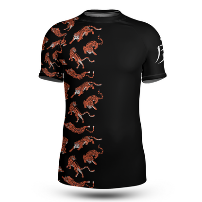 Tiger style combat sport rashguard | short sleeve jiu-jitsu rashguard